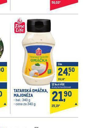 Makro Tatarská omáčka, majonéza nabídka