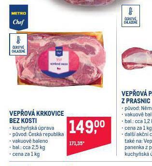 Makro Vepřová krkovice bez kosti nabídka
