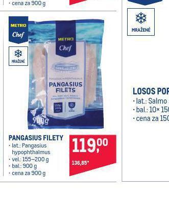 Makro Pangasius filety nabídka
