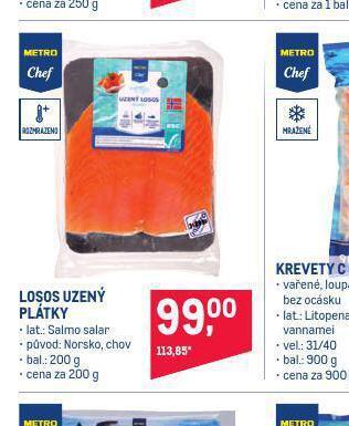 Makro Losos uzený plátky nabídka