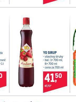 Makro Yo sirup nabídka
