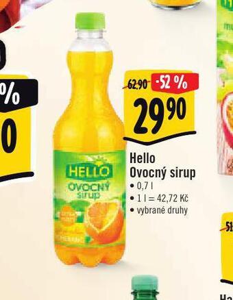 Jip Hello ovocný sirup nabídka