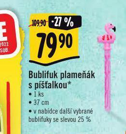 Albert Bublifuk plameňák s píšťalkou nabídka