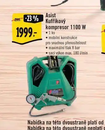 Asist kufříkový kompresor