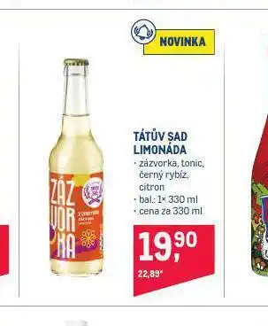 Makro Tátův sad limonáda nabídka