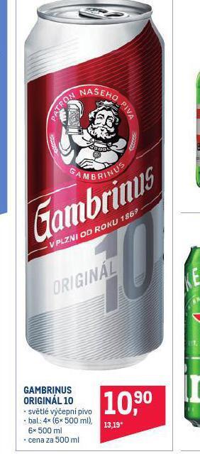 Makro Pivo gambrinus originál nabídka