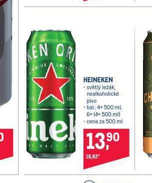 Makro Pivo heineken nabídka