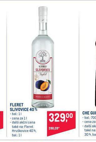 Makro Fleret slivovice 40= nabídka
