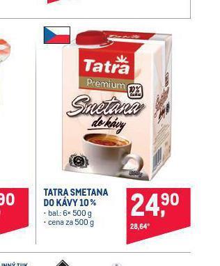 Makro Tatra smetana do kávy 10% nabídka