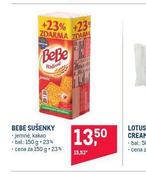 Makro Bebe sušenky nabídka