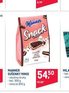 Makro Manner sušenky minis nabídka
