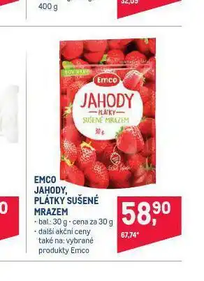 Makro Emco jahody, plátky sušené mrazem nabídka