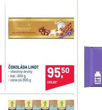 Makro Čokoláda lindt nabídka