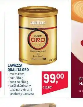 Makro Lavazza qualita oro mletá káva nabídka