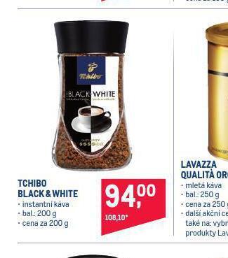 Makro Tchibo black & white instantní káva nabídka