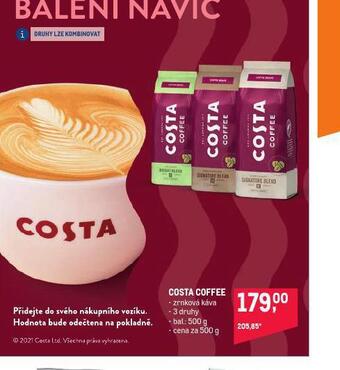 Makro Costa coffee zrnková káva nabídka