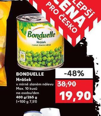 Kaufland Bonduelle hrášek nabídka