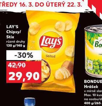 Kaufland Lay´s chipsy / stix nabídka
