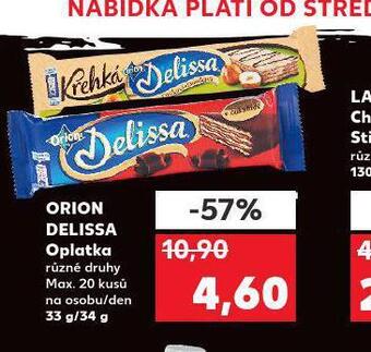 Kaufland Orion delissa oplatka nabídka