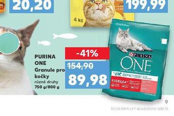 Kaufland Purina one granule pro kočky nabídka