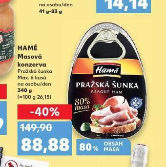 Kaufland Hamé masová konzerva nabídka