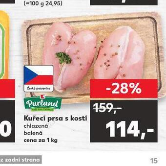 Kaufland Kuřecí prsa s kostí nabídka