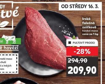 Kaufland Irská falešná svíčková nabídka