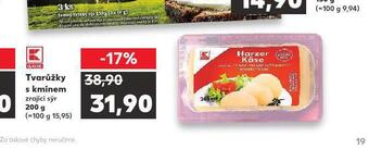 Kaufland Tvarůžky s kmínem nabídka