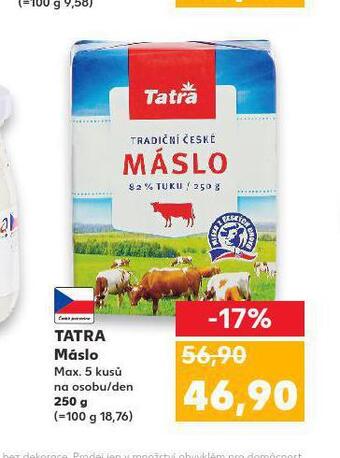 Kaufland Tatra máslo nabídka