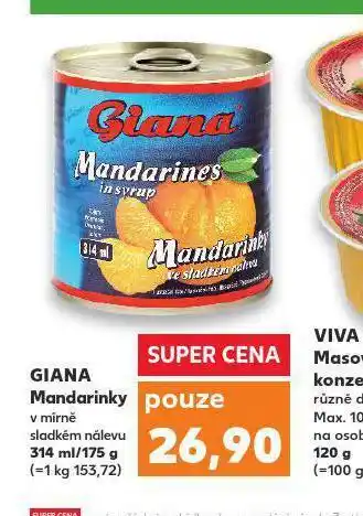 Kaufland Giana mandarinky nabídka