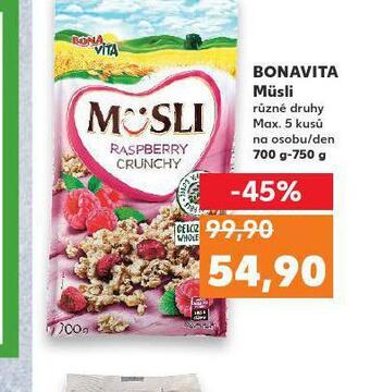 Kaufland Bonavita müsli nabídka