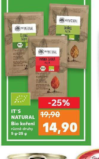 Kaufland It´s natural bio koření nabídka