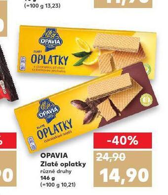 Kaufland Opavia zlaté oplatky nabídka