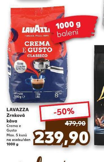 Kaufland Lavazza zrnková káva nabídka