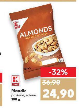 Kaufland Mandle pražené, solené nabídka