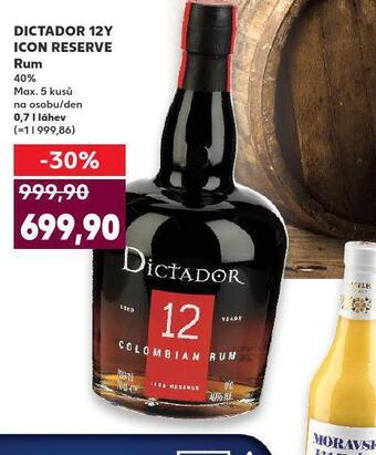 Kaufland Dictador 12y icon reserve rum nabídka