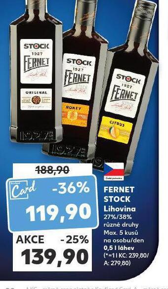 Kaufland Fernet stock nabídka