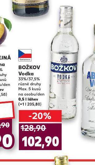 Kaufland Božkov vodka nabídka