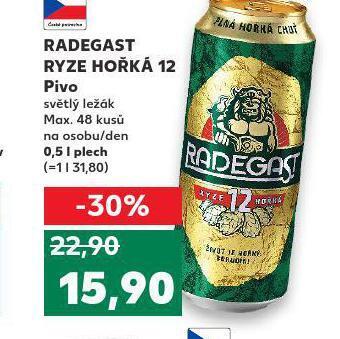 Kaufland Pivo radegast ryze hořká 12 nabídka