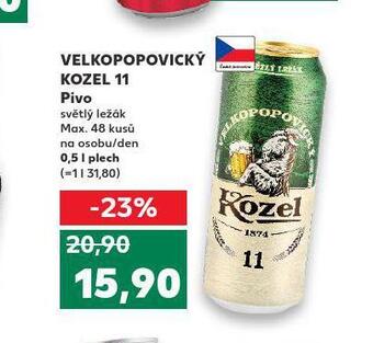 Kaufland Pivo velkopopovický kozel 11 nabídka