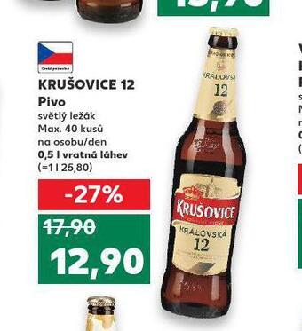 Kaufland Pivo krušovice 12 královský ležák nabídka