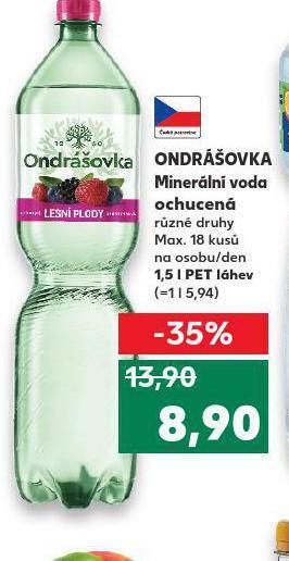 Kaufland Ondrášovka ochucená nabídka