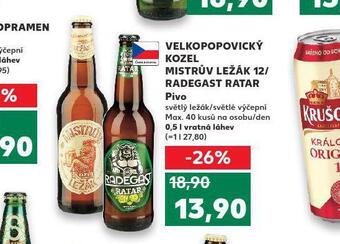 Kaufland Velkopopovický kozel mistrův ležák nabídka