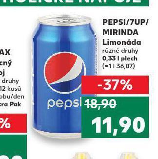 Kaufland Pepsi / 7up / mirinda nabídka