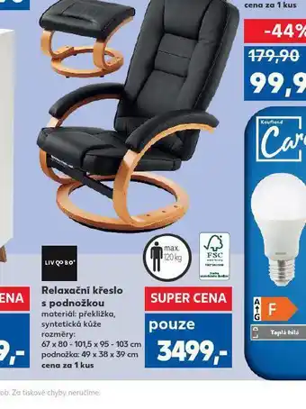 Kaufland Relaxační křeslo s podnožkou nabídka