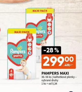 Terno Pampers kalhotkové plenky nabídka