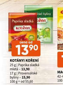 Terno Kotányi koření nabídka