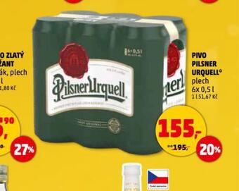 Penny Market Pivo pilsner urquell nabídka