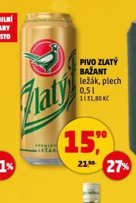 Penny Market Pivo zlatý bažant nabídka