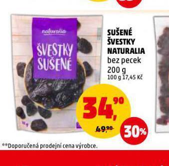 Penny Market Sušené švestky naturalia nabídka